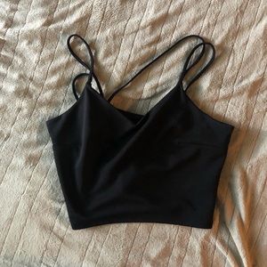 Criss cross back crop top